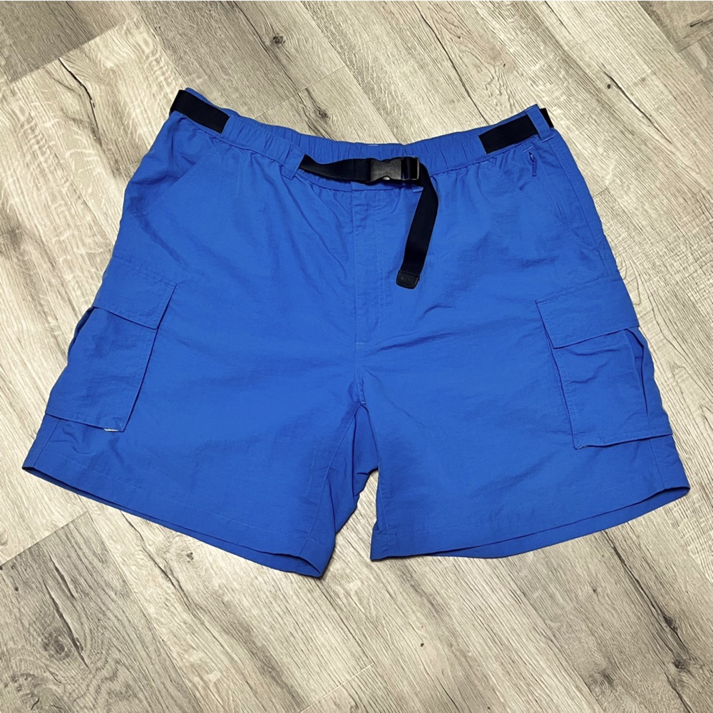 EUC XL Lands End Mens Swim Trunks Slate Blue- Land's End Swimsuit Mens 002